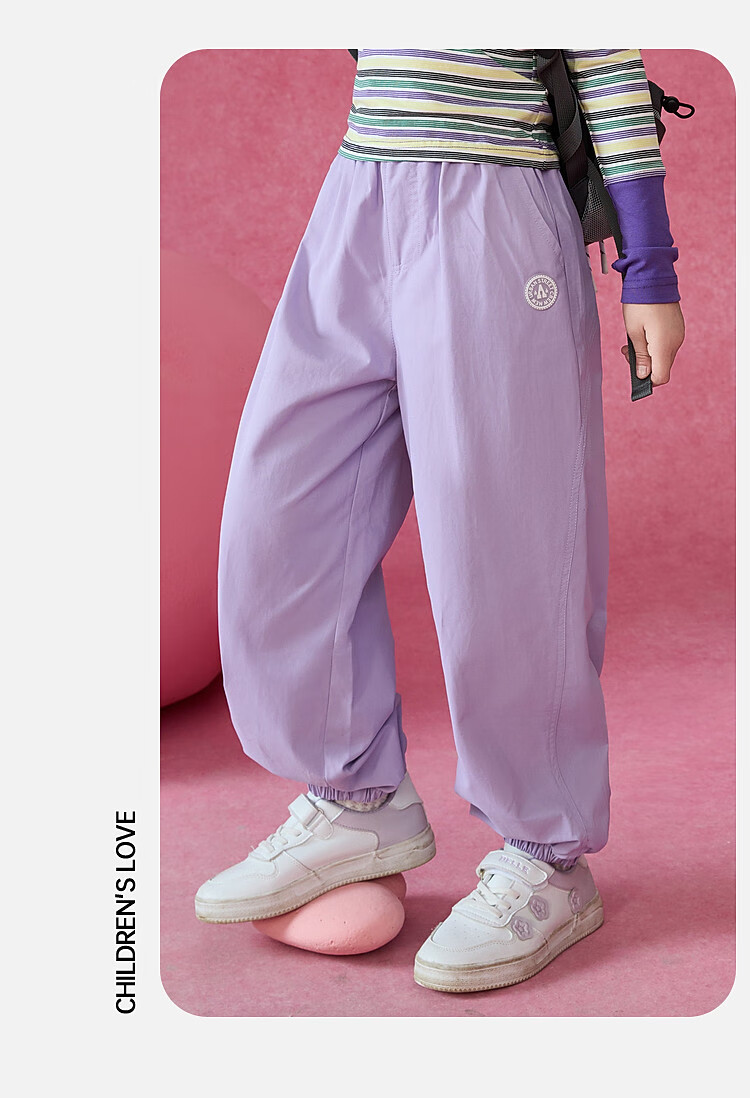 ASK JUNIOR Children's Clothing Girls' Youth Autumn Sports Pants Jogger Running Casual Trousers Black 110 25