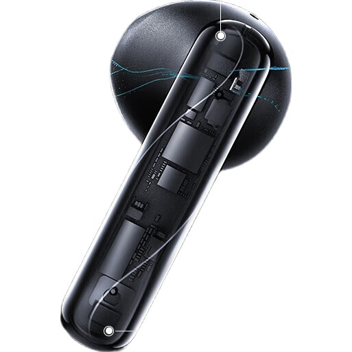 Беспроводные наушники QCY AilyBuds Clear True Wireless Bluetooth с 4 микрофонами для шумоподавления, ветрозащитой, спортивные, совместимые со всеми смартфонами, фиолетовые