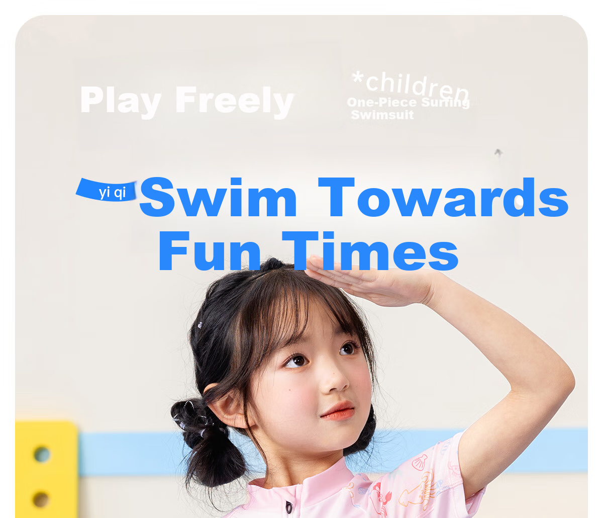 361° Children's Swimsuit One-Piece Square Leg for Girls, Professional Training Swimwear for Toddlers And Older Kids 2