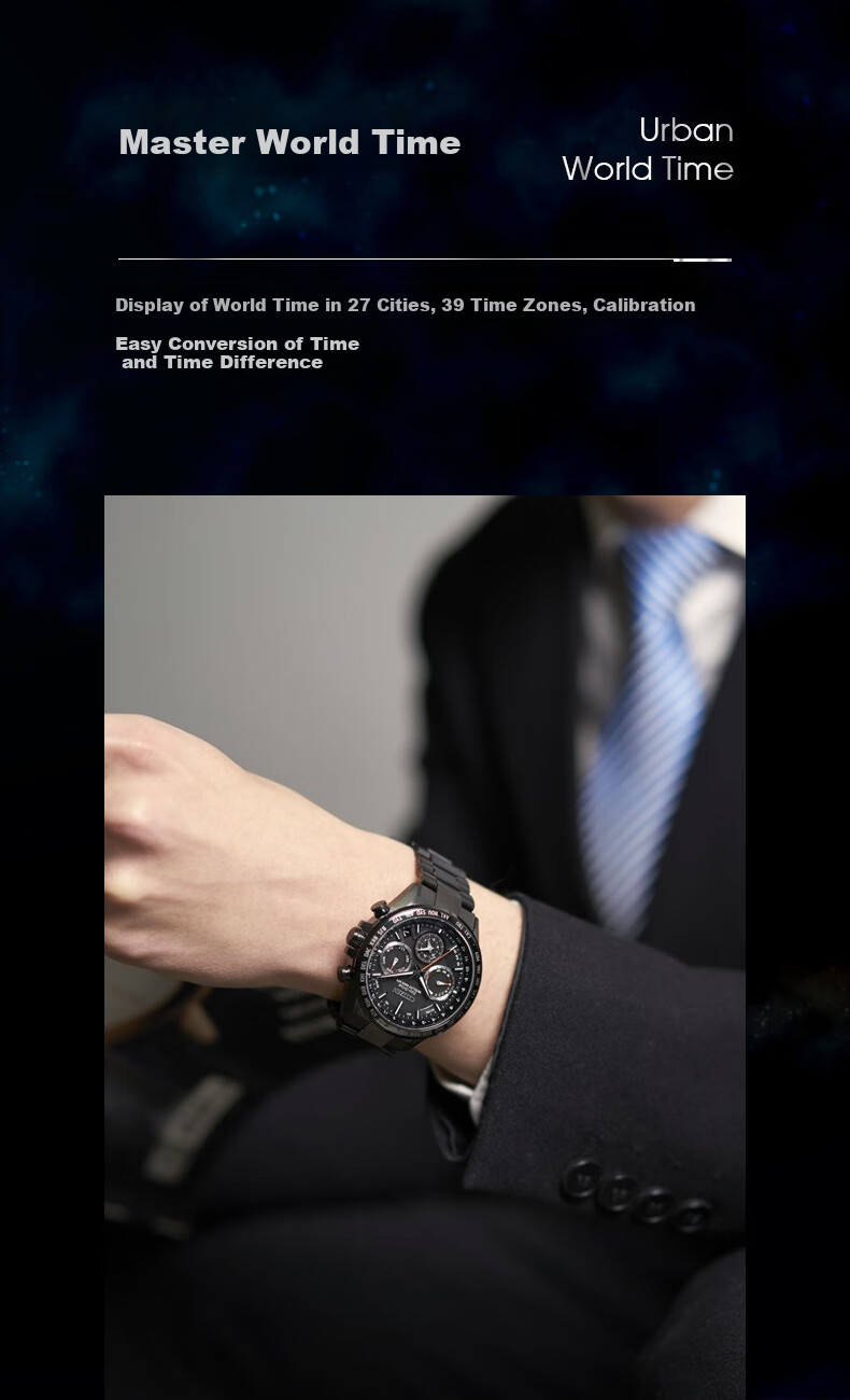 CITIZEN Watch for Men, Japanese And Korean Style, Eco-Drive, Satellite Timekeeping, Comfortable Titanium, High-End Gift for Boyfriend, CC4014-62E 3