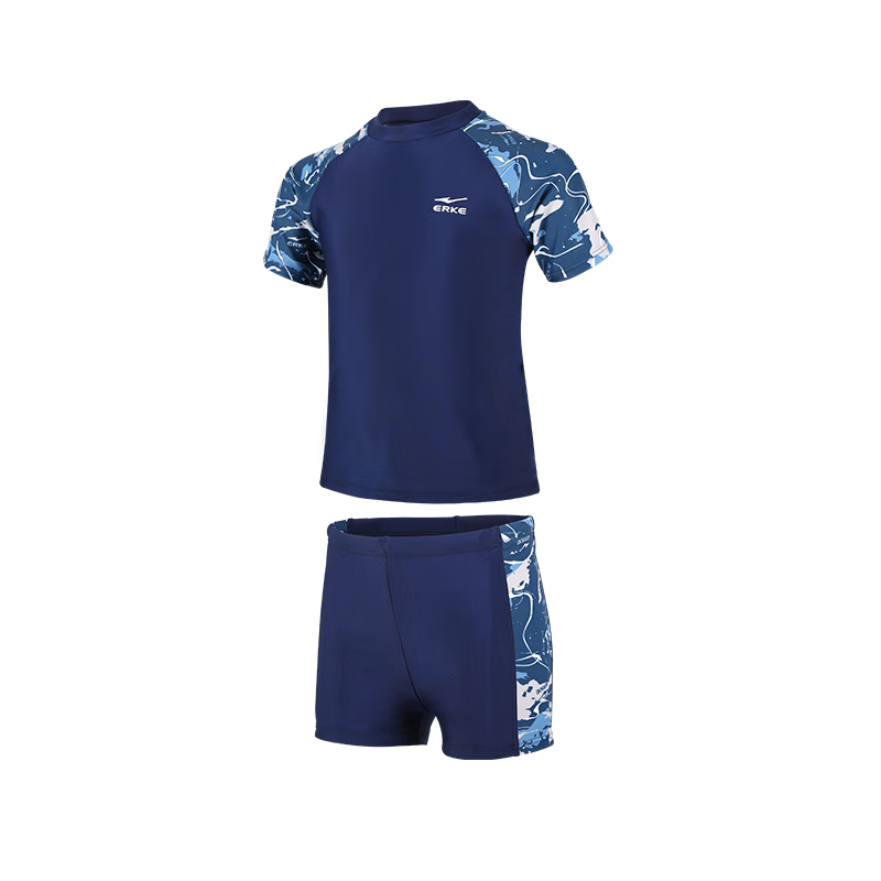 ERKE Kids Two-Piece Boys Youth Swimwear Set Boys' Swim Trunks and Top Bathing Suit