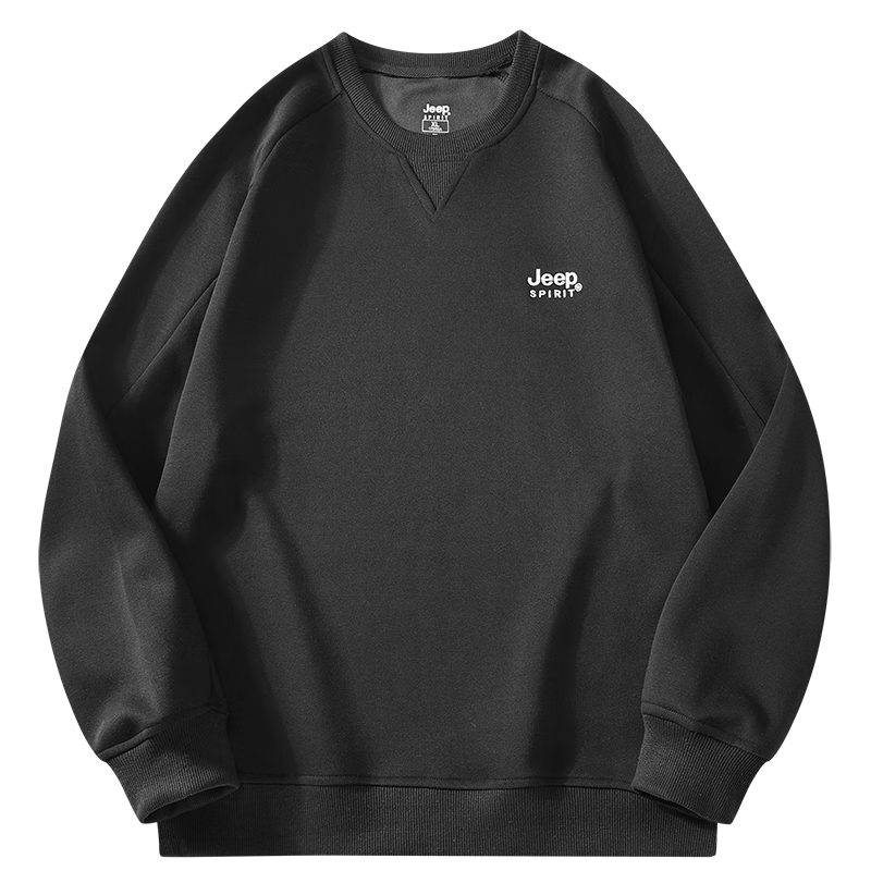 JEEP SPIRIT Men's Sweatshirt, Spring Round Neck Long Sleeve T-Shirt, Loose-Fitting Pullover Top, Slim Fit Undershirt, Men's Clothing 3157