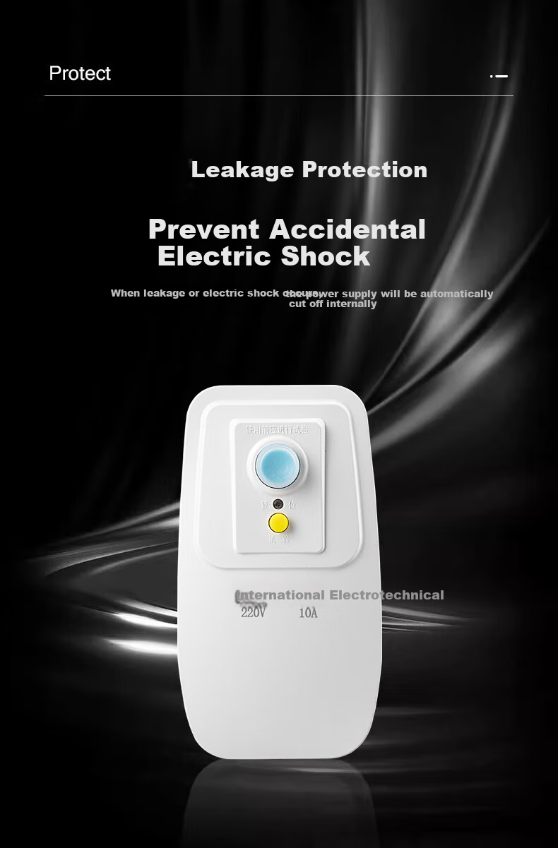 FDD Leakage Protection Plug, Household Appliance Water Heater Waterproof And Electric Shock Prevention Device, Socket Adapter, Thickened Version - Leakage Protection Plug 16A (Direct Insert Type) 6