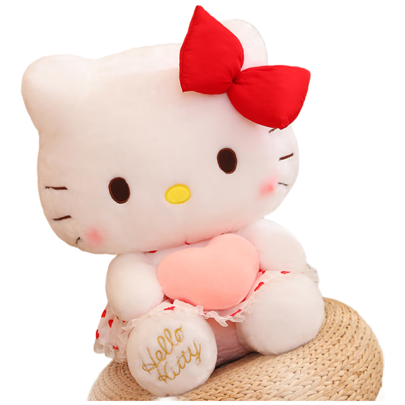 WEINIXIAOXIANG Official HelloKitty Plush Toy, Kitten Doll, Gift for Girls on Valentine's Day And Birthdays