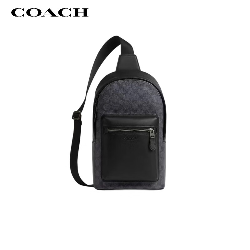 COACH Men's WEST Classic Print Chest Bag Single Shoulder Crossbody Bag CV924 New Year Gift