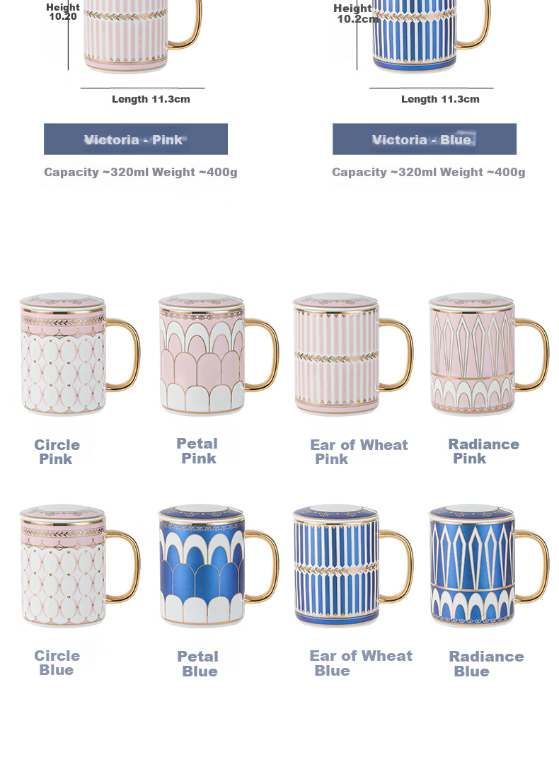 WOOCH [Mid-Autumn Festival Gift] Housewarming Gift Box Set, Ceramic Mug with Lid, A Pair of Mugs for New Home, Wedding Gift 9