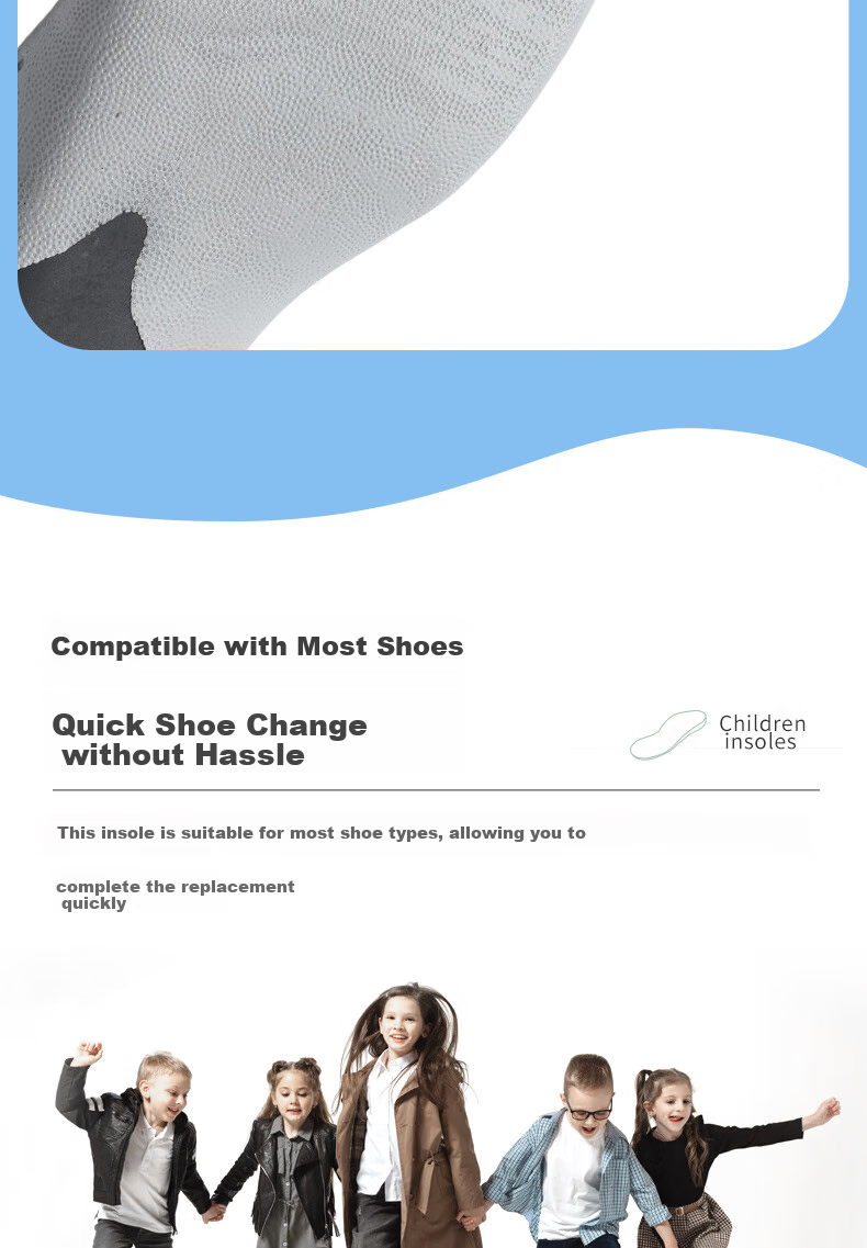 FOOTOPPO Children's Flat Foot Insoles, Arch Support Insoles, Functional Orthotic Insoles for Flat Feet, Bow Legs, And Overpronatio 12