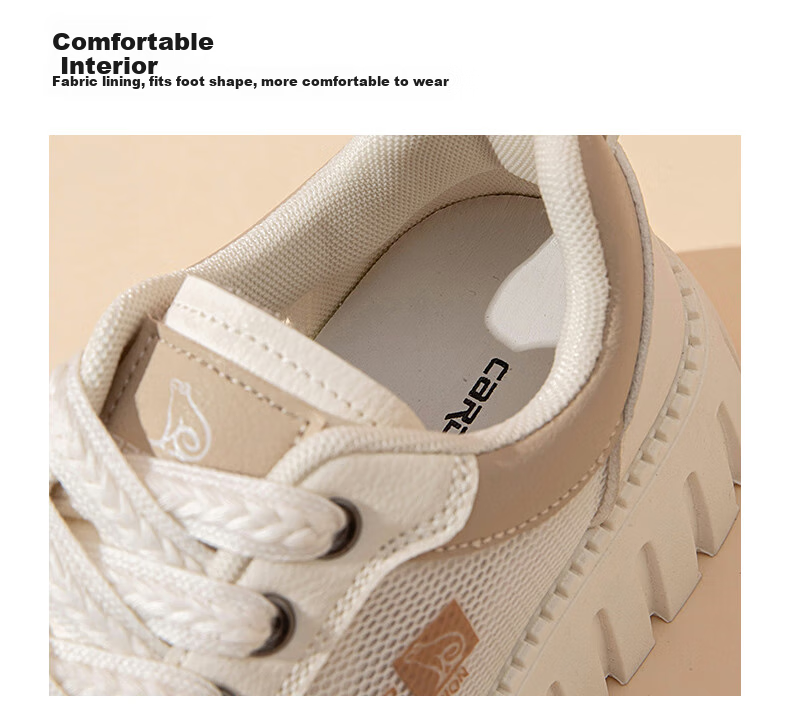 CARDANRO Women's Casual Shoes, 2025 New Thick-Soled Mesh Sneakers, Spring And Summer Women's Shoes, Small Size Breathable Comfortable Versatile Sports Shoes 5