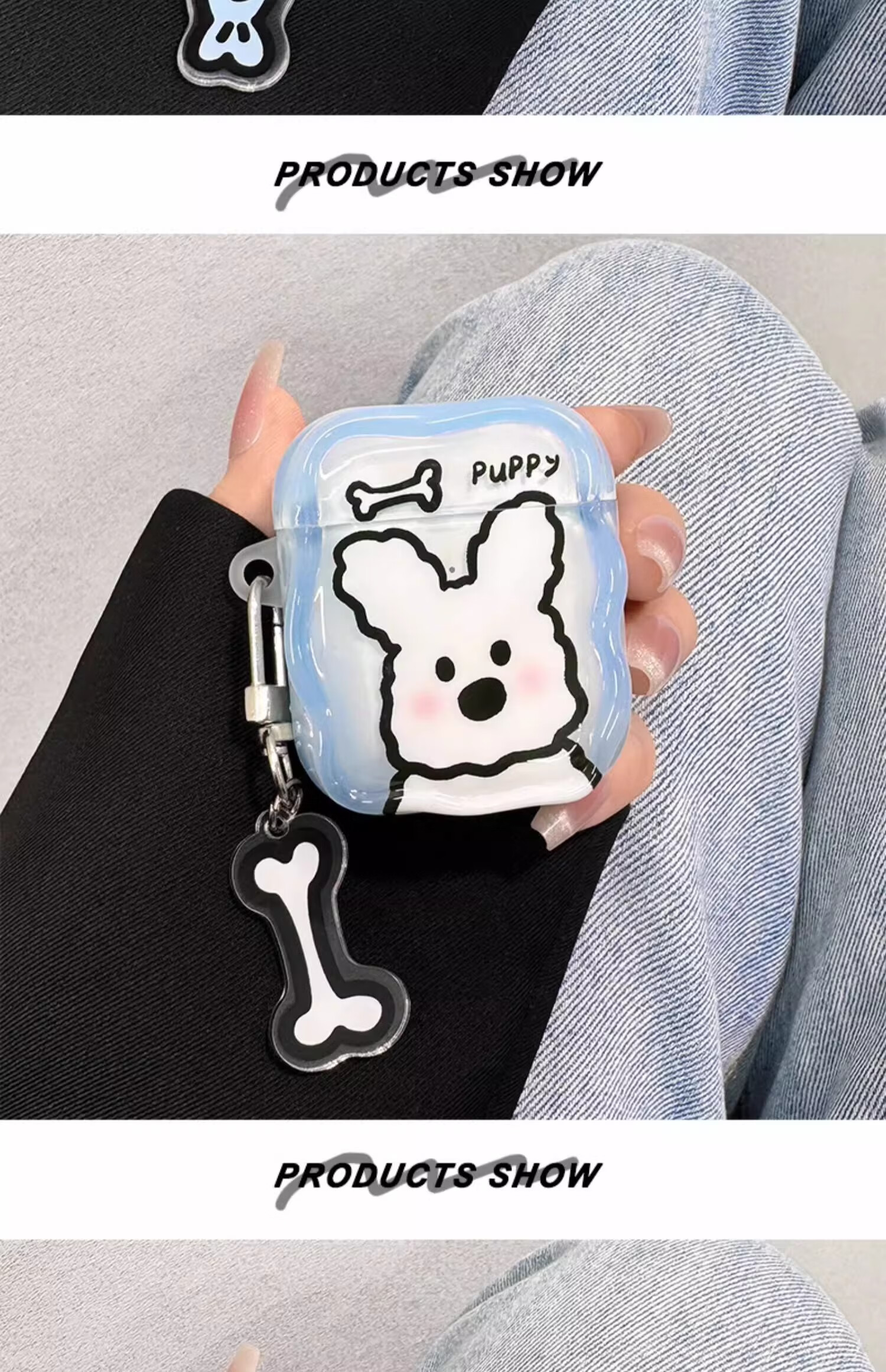 Beiyipin Compatible with AirPods 1/2 Generation, Cute Dog And Cat Couple Apple Wireless Bluetooth Earphone Case, AirPods 4 New Model Earphone Cover, Silicone Shockproof Third-Generation Protective Case 2