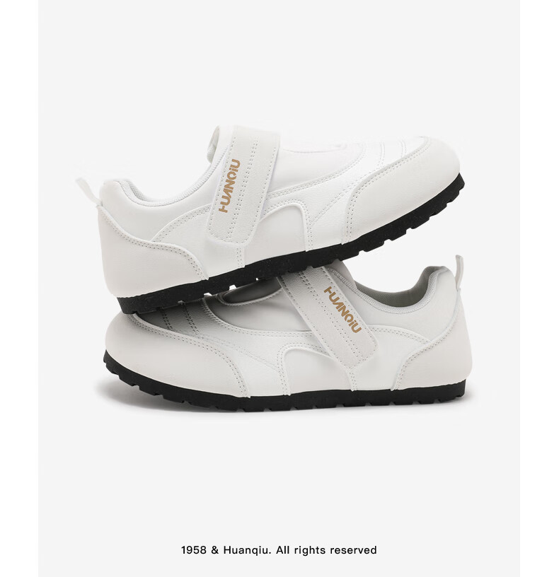 HUANQIU New Cloud Mary Jane Casual Versatile Sneakers Puff Shoes Nurse Shoes KMXFX80226-1 Beige Size 35 4