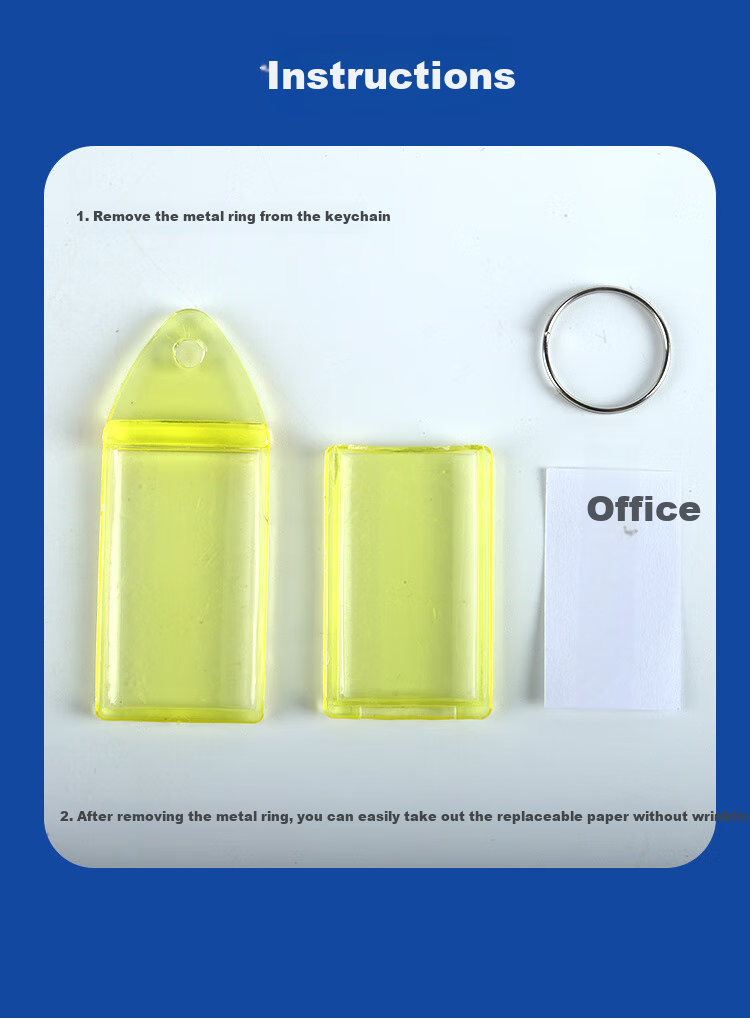 TANGO Key Tags, Colorful Double-Sided, 24 Pieces/tube, Four Colors, PET Tube Packaging, Label Tags, Hotel Landlord Large Key, Customizable Classification Labels, Easy-To Key Tags 5
