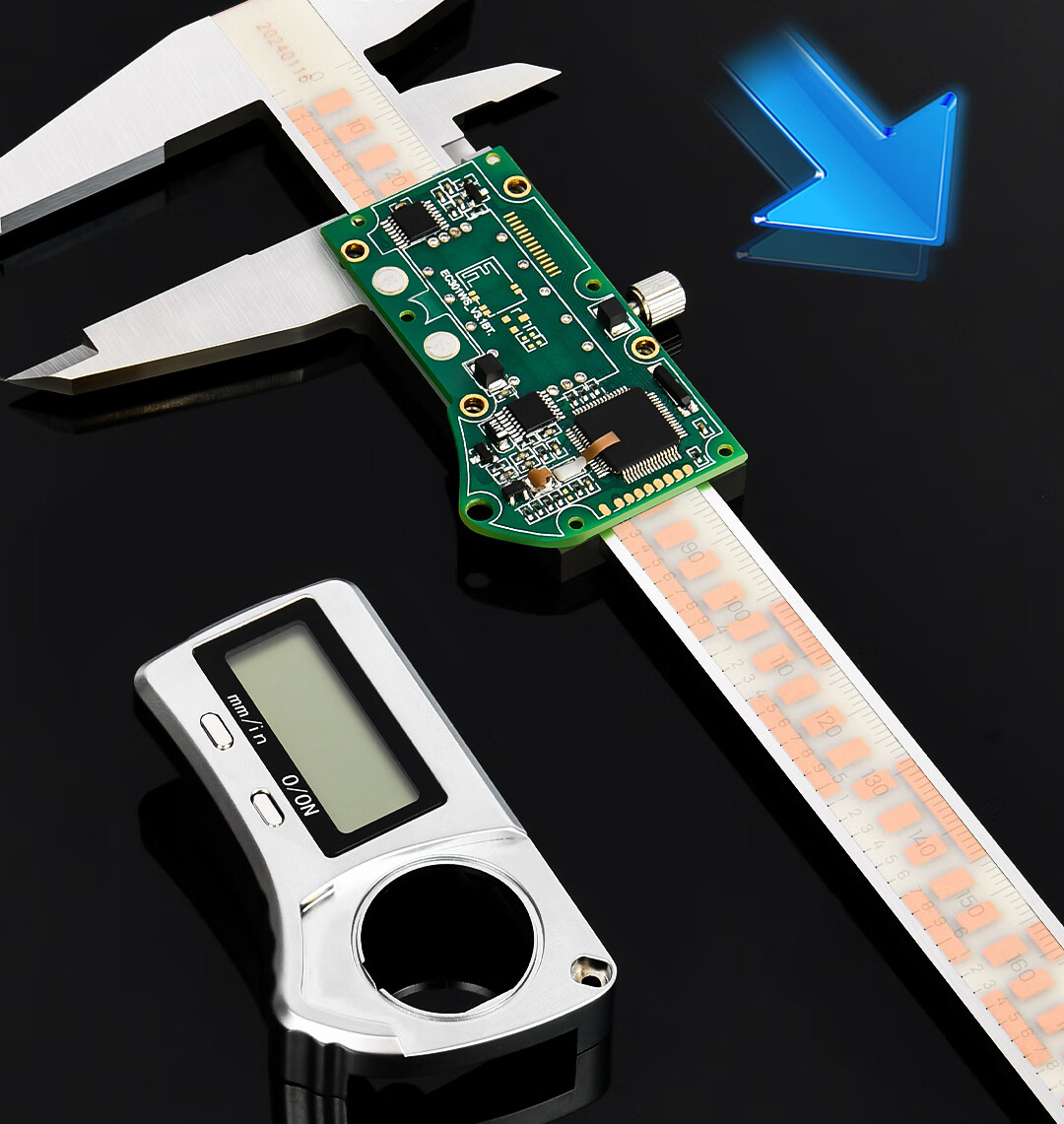 Deli Zinc Alloy Professional Digital Caliper with Stainless Steel Waterproof High Precision Vernier Laboratory Absolute Origin + IP67 4