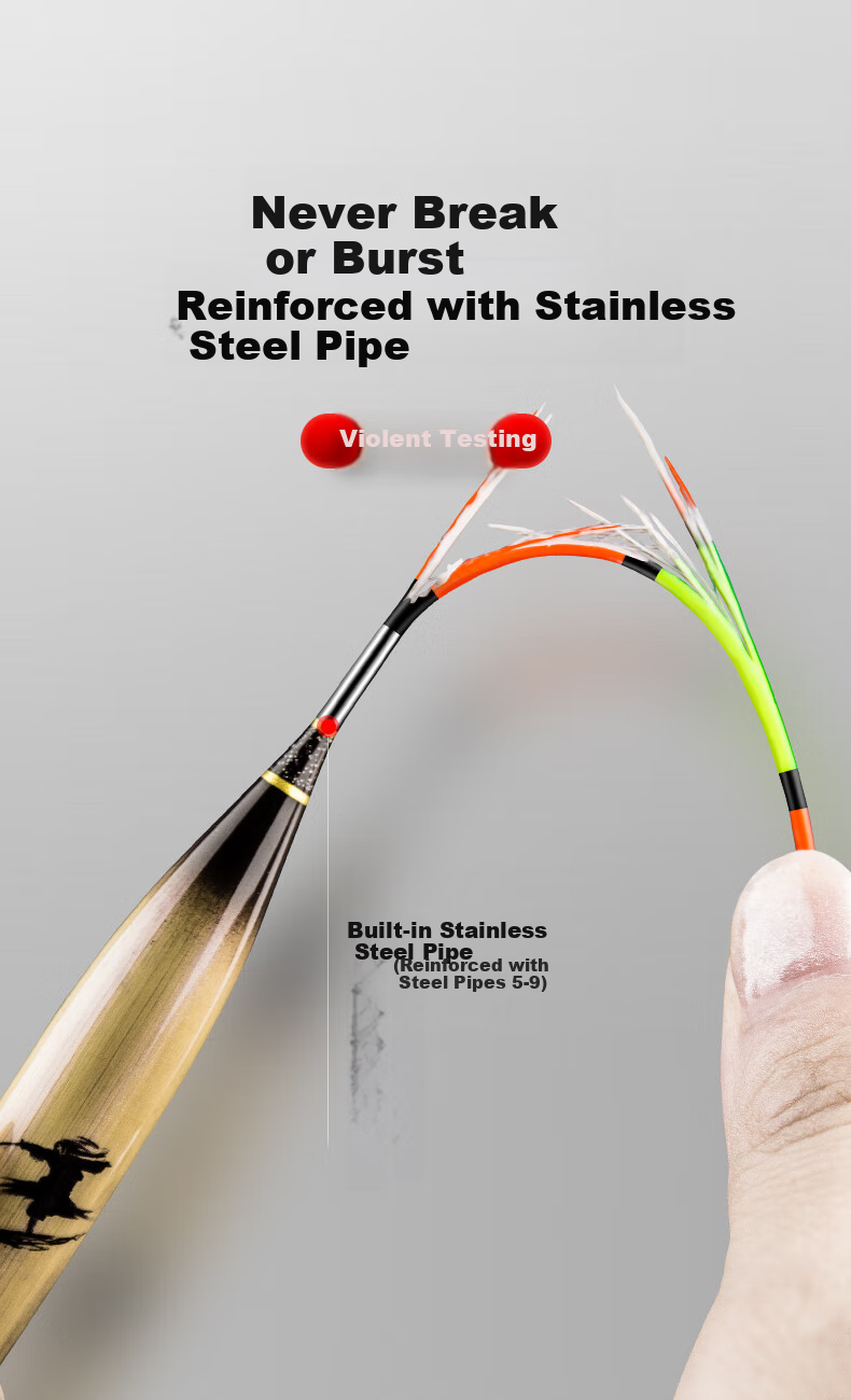Xiaofengxian L-P04 Carp And Bighead Carp Mixed Breeding Reed Float, Highly Sensitive, Eye-Catching, Thickened Stroke, Big Fish Float, Black Pit Buoy, Fishing Tackle 3