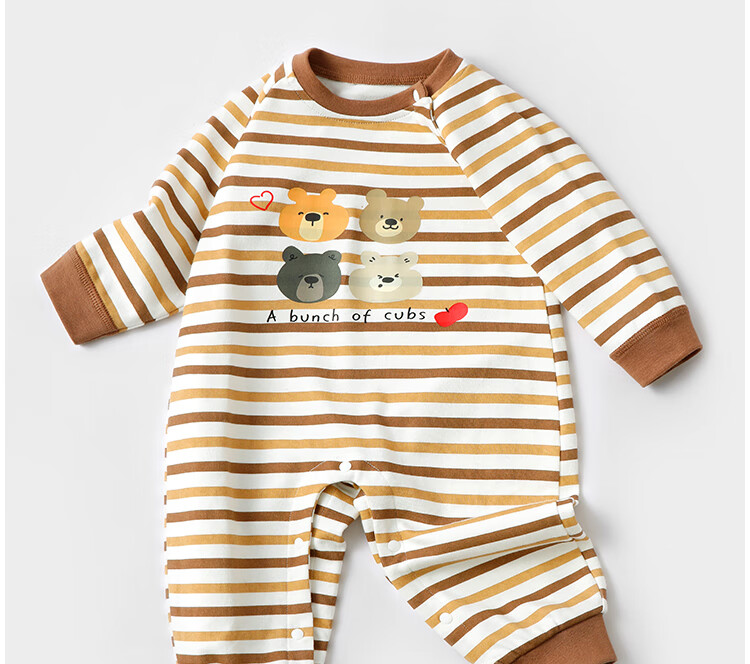 Badi Badi [Gift for Expectant Moms] Pure Cotton Infant Toddler Romper Jumpsuit Pajamas Red 90cm 2