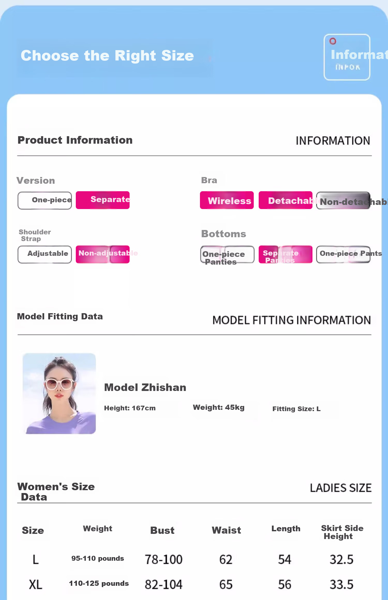 Barbie Swimsuit for Women, Slimming Tummy-Covering Gradient Two-Piece Skirt Style, Push-Up for Small Chest, Conservative Beach Vacation Swimwear 16