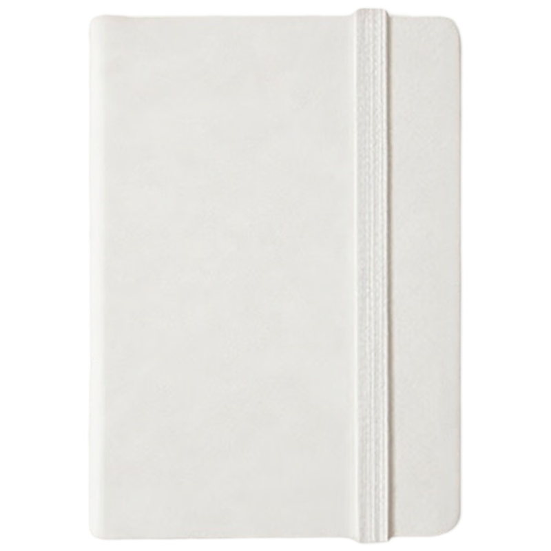 Xuchenwenju White A7 Pocket Notebook, Small Notepad with 96 Sheets Or 192 Pages, Leather Cover, Eye-Friendly Paper, Mini Notebook for Elementary Students, Small Journal, Vocabulary Book, Customizable Logo Available