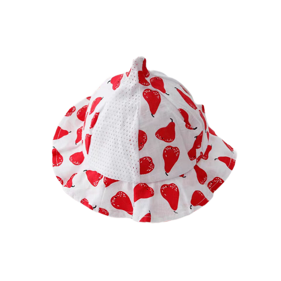 9i9 Baby Hat Summer Thin Breathable Sunshade Baby Bucket Hat Children's Fisherman Hat Sun Hat F31 Pear 0-2 Years