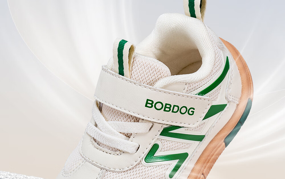 BOBDOG Children's Shoes, Boys And Girls Functional Shoes, Breathable Spring Style, Non-Slip Baby Walking Shoes, Infant Footwear, Beige/green, Size 22 16