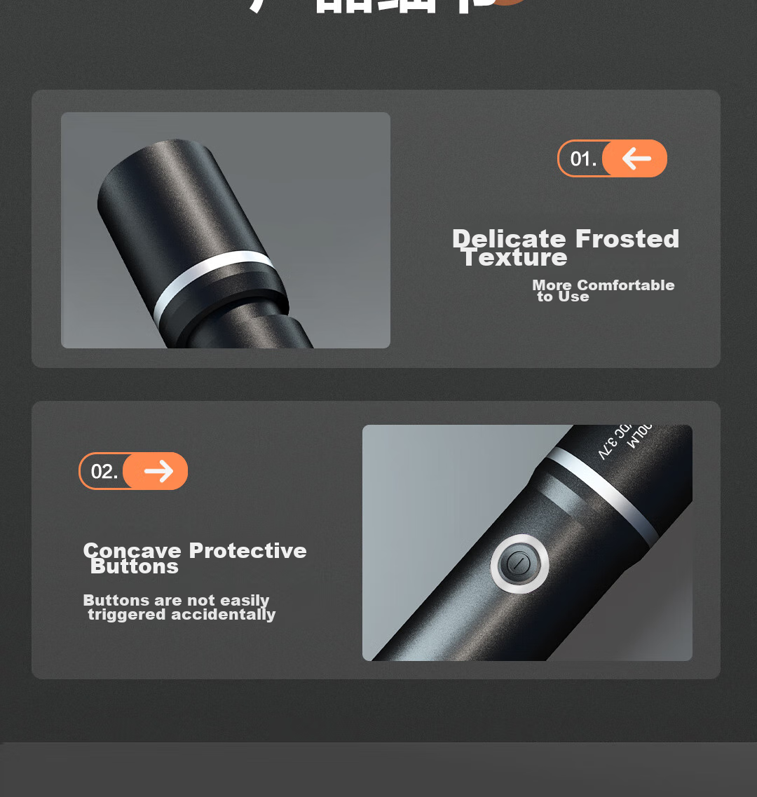 Deli Compact Flashlight, High Brightness, Outdoor Cycling, Camping, Long-Range, Long Battery Life, Wilderness Survival Light 22