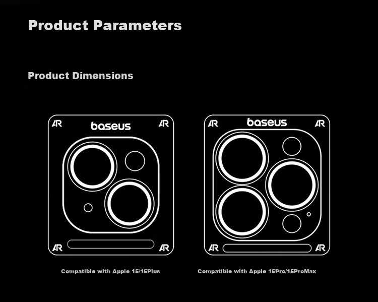 BASEUS [Corning AR Anti-Reflective] Lens Protector for IPhone 16/16 Plus, Camera Protection Film for Apple 16/16 Plus, Transparent, Scratch-Resistant, Wear-Resistant, No Case Interference 24