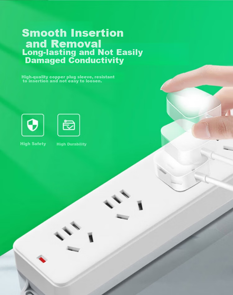 BULL Power Strip Socket Extension Cord, 4 Outlets with Master Switch, 3 Meters, 10A 250V, GN-410 All-White Power Strip 4