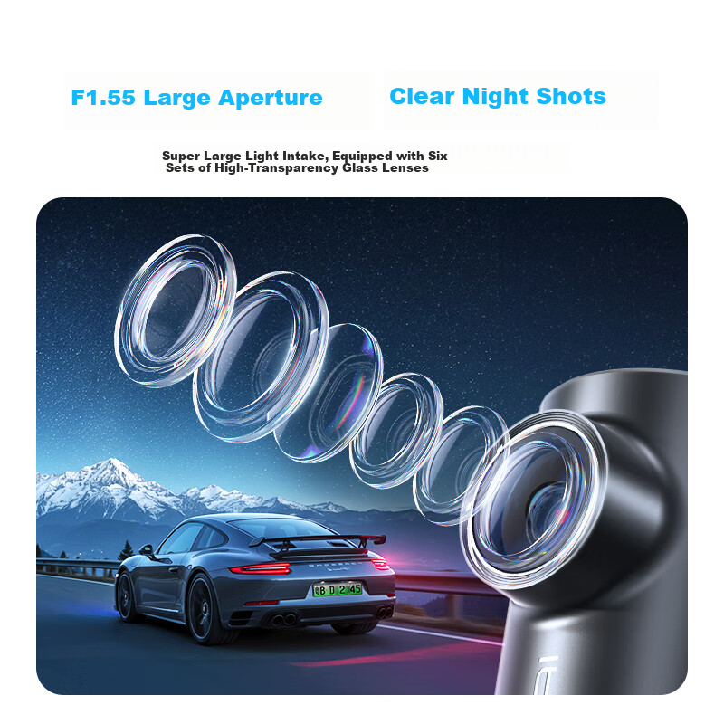 Видеорегистратор Dingdingpai Dash Cam MINIPro, 3K Ultra-Clear Night Vision, WDR, диафрагма F1.55, вращение на 360 градусов