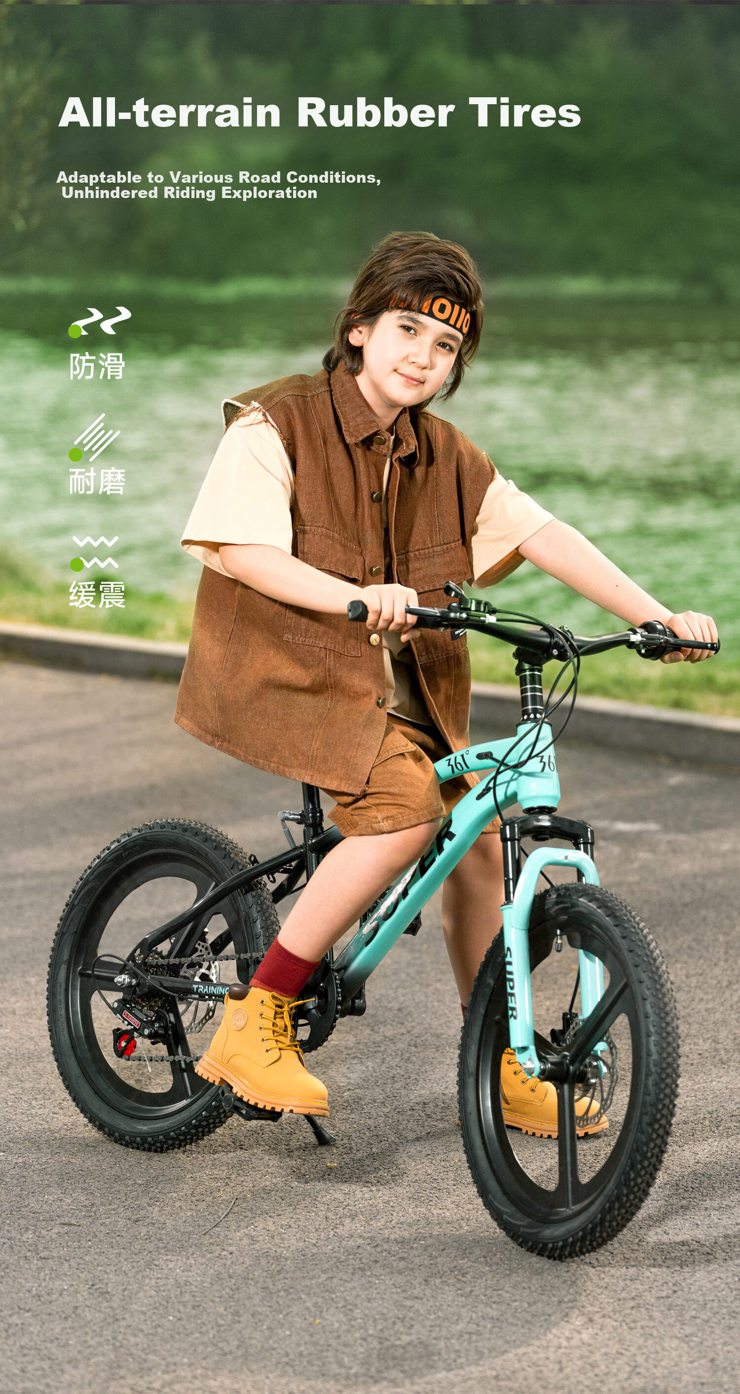 361° Children's Bicycle for Ages 6-10, Student Bike, Bicycle for Older Kids And Children, Mountain Bike 13