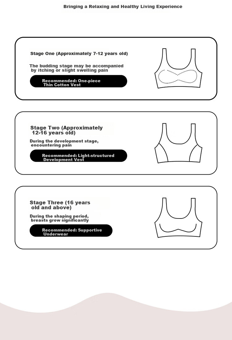 MiiOW Children's Underwear, Puberty Girls' Underwear, Girls' Vest, Middle School And Elementary School Students 9-15 Years Old, Teenage Girls' Bra, Workwear Vest 2