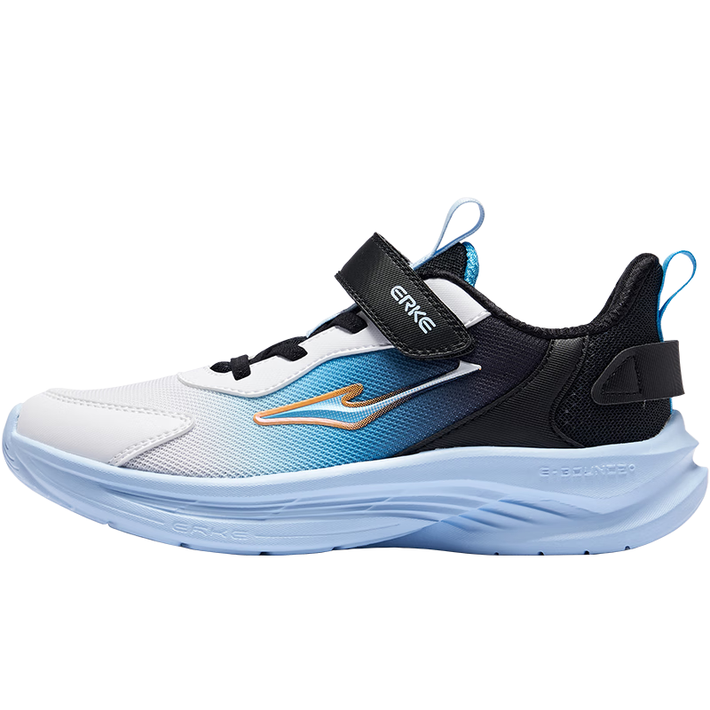 ERKE Kids Running Shoes Boys and Girls Children's Autumn New Breathable Cushioning Sports Shoes ERKE White/Pool Blue/Black Size 41