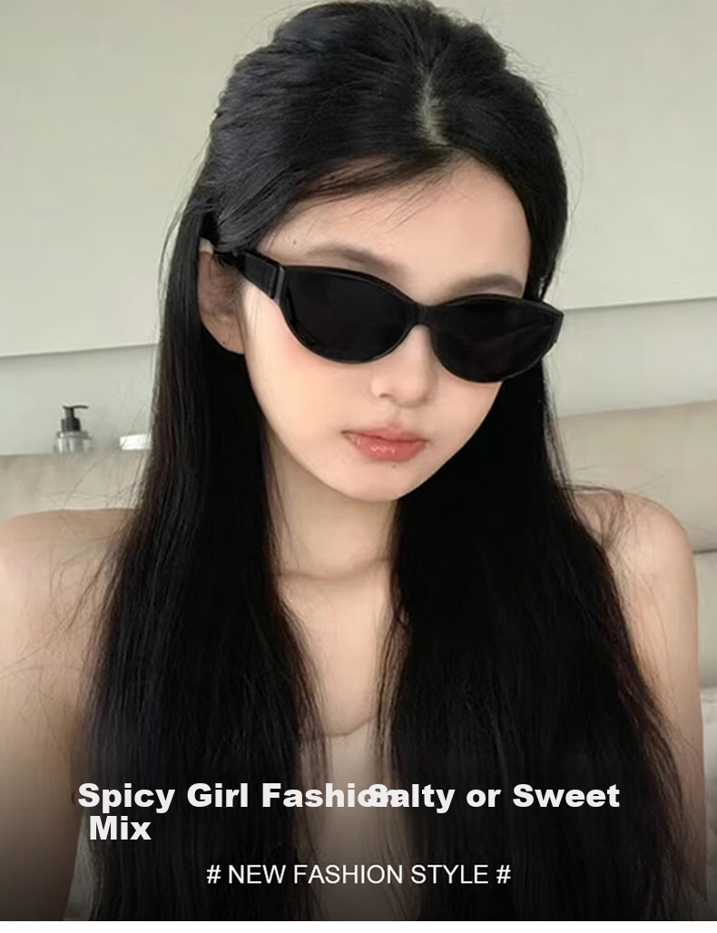 FENCHI Jennie Style Sunglasses for Women, Retro Hot Girl Cat Eye Small Frame GM Glasses Polarized UV Protection Sunglasses for Small Faces 2