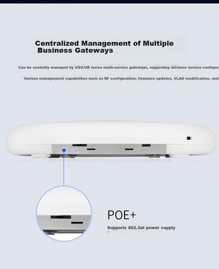H3C UAP662-E, WiFi 6 Indoor Wireless Ceiling AP, 2700Mbps Speed, Dual-Band Five-Stream, Supports up to 60 Devices, Cloud Management, Plug-And Seamless Roaming 5