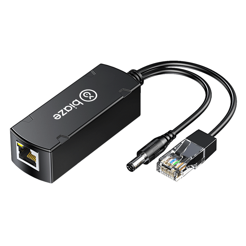 BIAZE POE Separator, Isolated Gigabit Ethernet Power Supply Module, National Standard 48V to 12V 1.2A Fully Compatible, for Surveillance Switches, Network Cameras, Monitoring Adapter