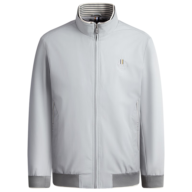 Navikail Italian Small Sailboat Men's Three-Proof Fleece-Lined Jacket Stand Collar Casual Coat 1331005503 Gray XL