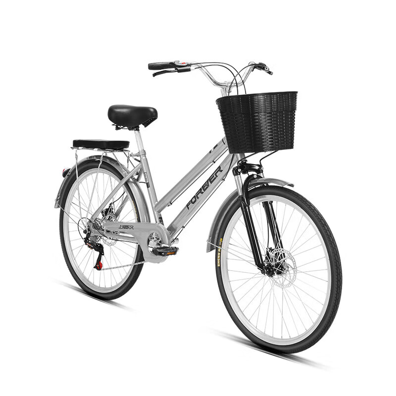 FOREVER City Commuter Bicycle, 26-дюймовый, 6-скоростной, для мужчин, женщин и подростков, городской досуг, велосипед для покупок