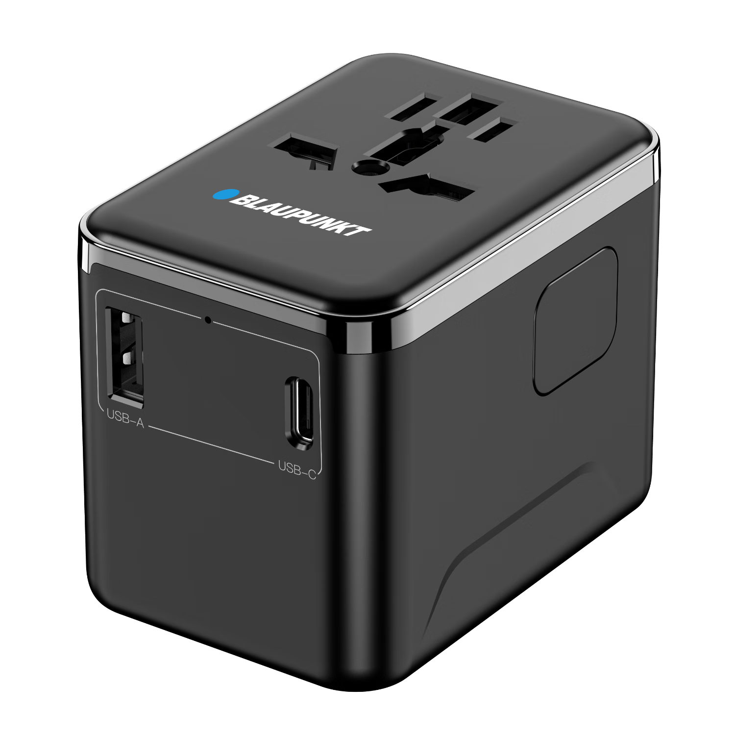 BLAUPUNKT Global Universal Adapter, 12W Fast Charging, 7 Protection Layers, Five-In Multifunctional, Suitable for Germany, South Korea, Japan, Singapore, Hong Kong, Macau, Travel And Business Trips