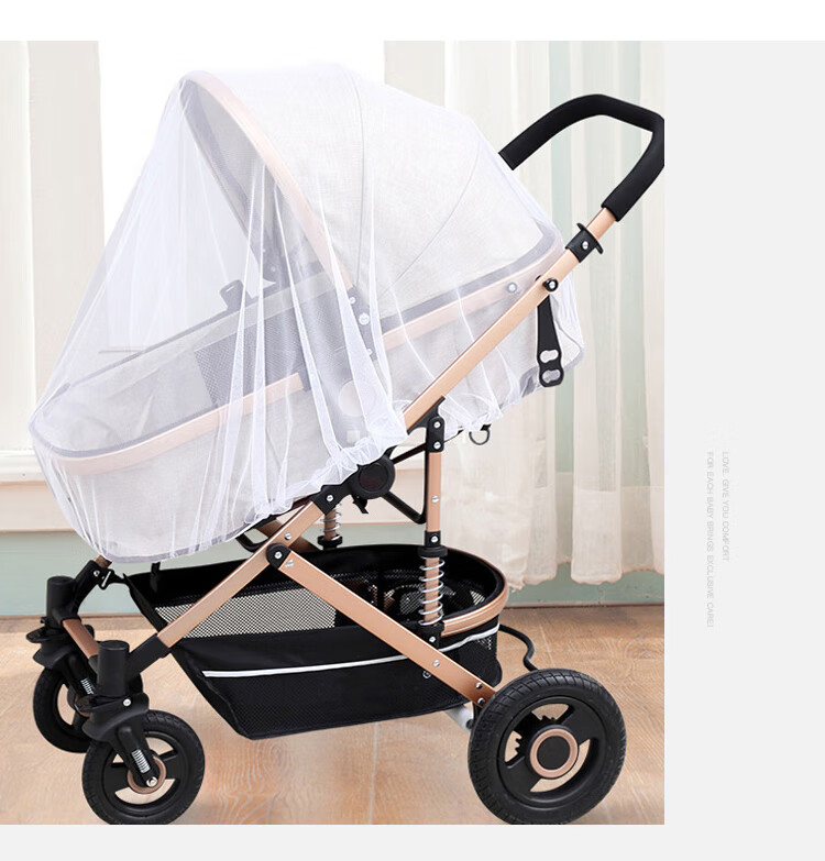I-angel Baby Stroller Mosquito Net Full Cover Anti-Mosquito Dense Mesh Large Canopy Universal Baby Mosquito Net White S305 12