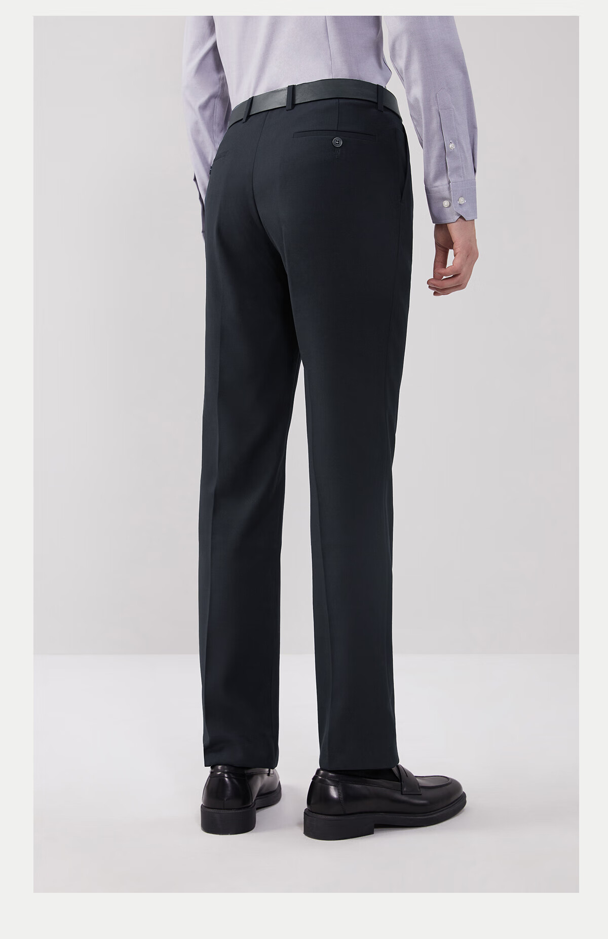 Hodo [No Cutting No Ironing] Business Straight-Leg Men's Trousers Four-Season Dark Blue Size 40 Father's Day Gift 20
