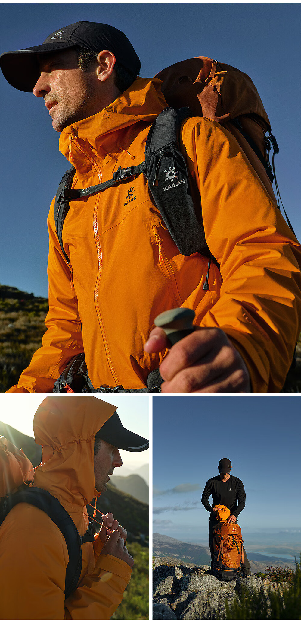 KAILAS Boge Da LT Hard Shell Jacket for Men And Women, 3L Waterproof Windproof Outdoor Hiking Mountaineering Coat 10