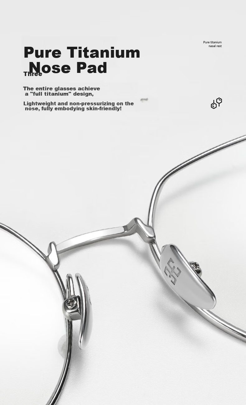 ARNO FOCUS ON YOUR EYES German Imported Lenses Fashion Ultra-Light Pure Titanium High-Definition Anti-Blue Light Reading Glasses A107B 200 Degrees 4