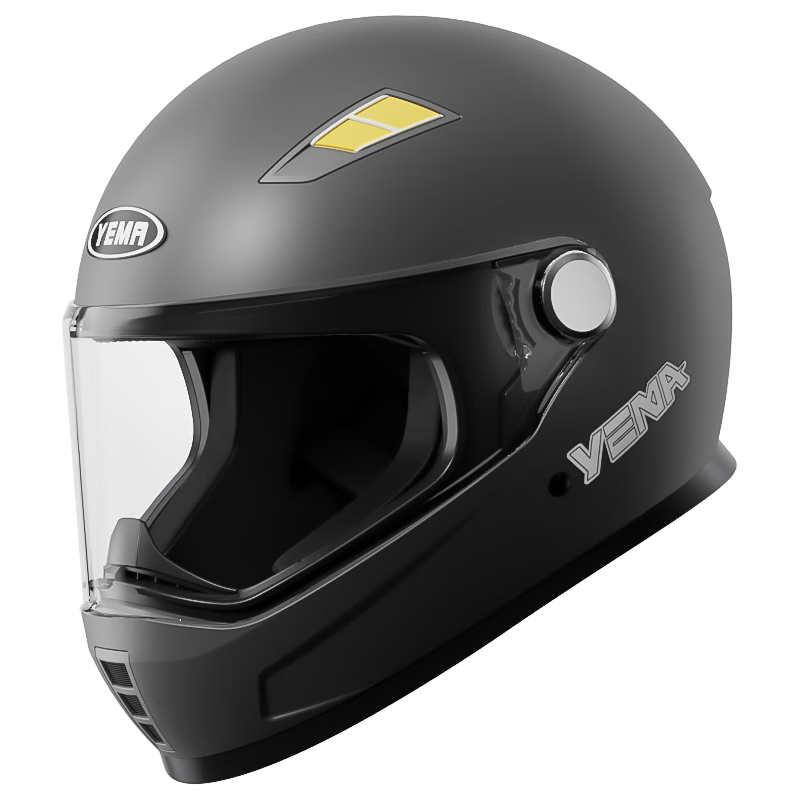 YEMA 3C Certified Motorcycle Helmet Men's Winter Warm Full Face Helmet Women's 851S Titanium Gray L