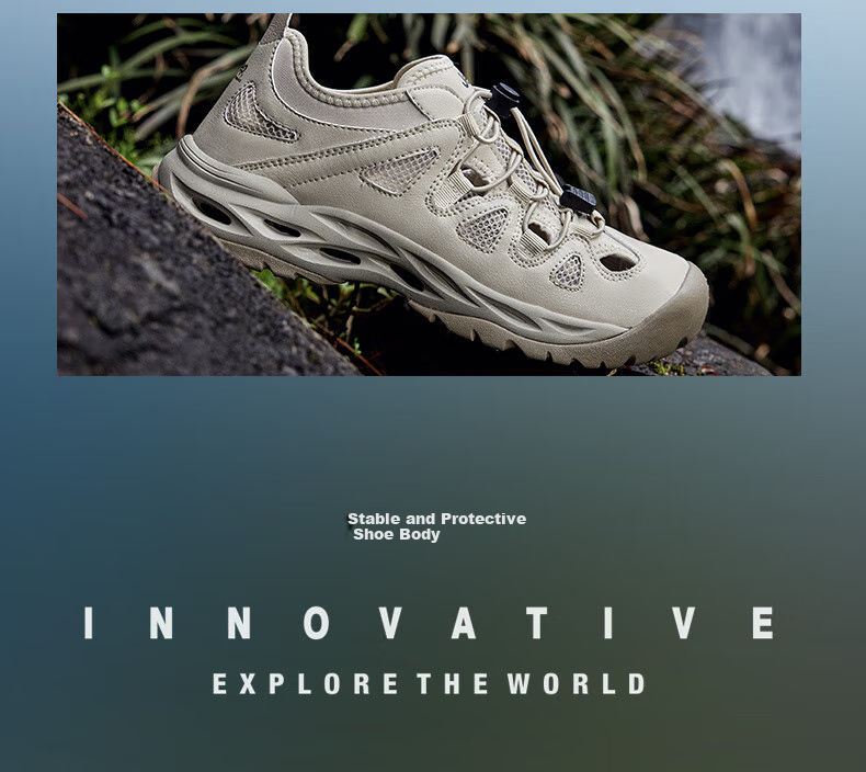 Jeep River Tracing Shoes for Men And Women, Outdoor Breathable Hiking Shoes, Women's Amphibious Quick-Dry Crocs-Style Shoes, Non-Slip Wear-Resistant Mountaineering Shoes for Wome 12