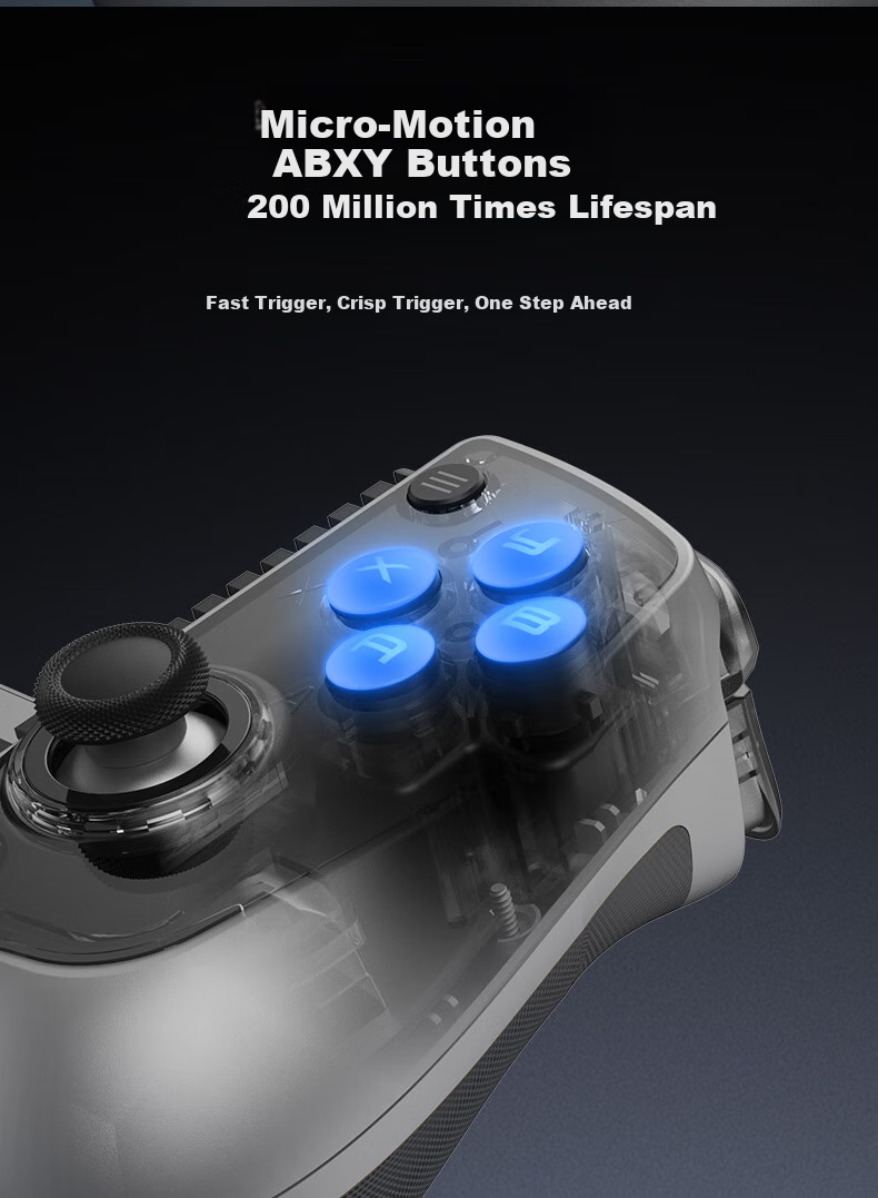 Nubiyahongmo Blade Controller HD Vibration Hall Joystick Trigger Wireless Stretchable Compatible with Red Magic Gaming Tablet 3 Pro, Apple Android Phones, Tablets And PC Shooting Genshin Impact Delta Triangle 13