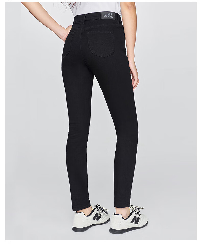 Lee Comfortable Classic Five-Pocket High-Waist Black Women's Jeans Black 24 4