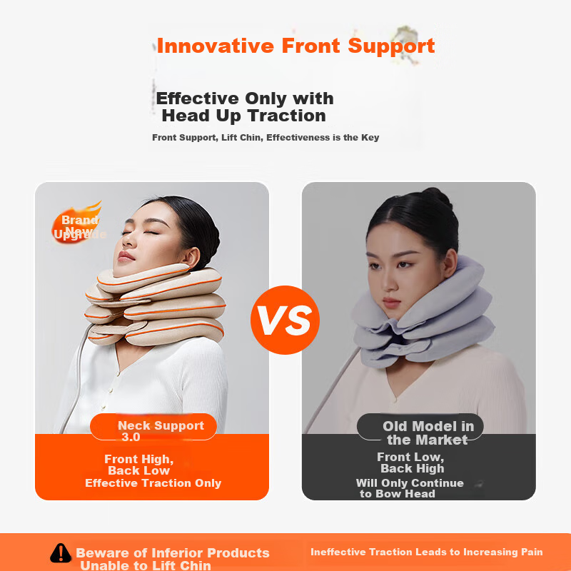 Keepfit Cervical Traction Device, Home Inflatable Neck Support, Massage Corrector, Neck Pillow, Spine Airbag Support, Fixed Neck Protector, Chin Rest, BI Mid-Autumn Festival Gift for Parents