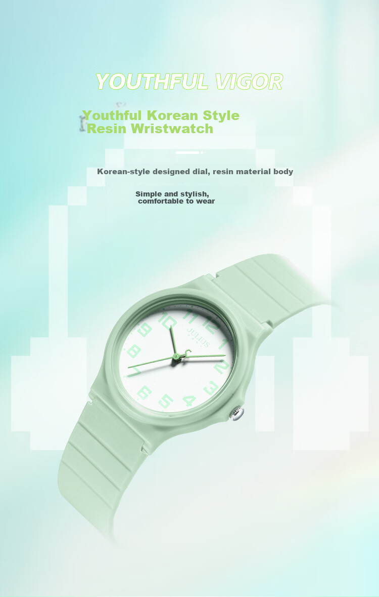 Julius Watch for Women, Korean Version, Sporty Youthful Simple Design, Student Quartz Waterproof Unisex Watch, White JA-1055A 4