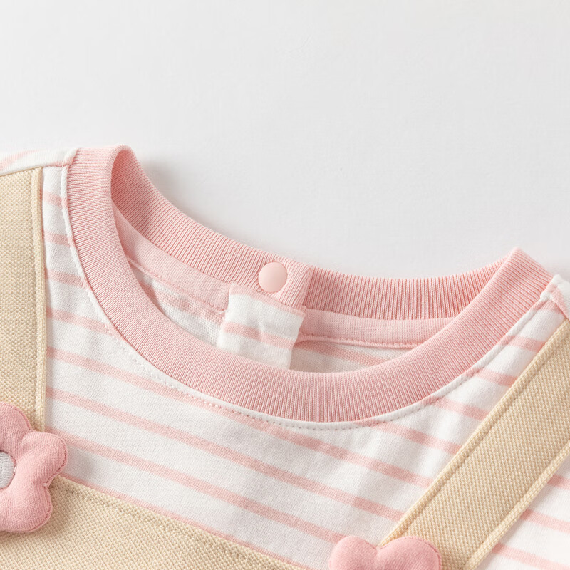 DAVE & BELLA Girls' Dress, Children's Faux Two-Piece Dress, Summer Wear, Baby Puff Sleeve Clothing