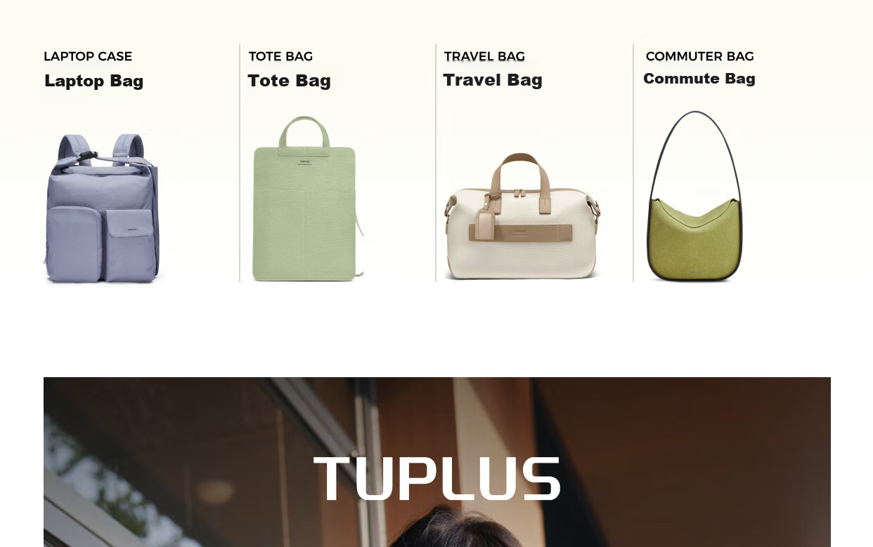 Tujia TUPLUS Comfortable Backpack, Large Capacity Travel Bag, Multifunctional Laptop Bag, Stylish Commuter Backpack, Light Mist Blue 2