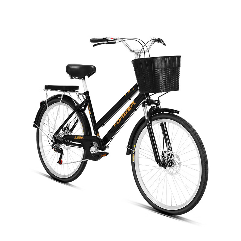 FOREVER City Commuter Bicycle, 26-Inch, 6-Speed, for Men, Women And Teenagers, Urban Leisure, Shopping Bike