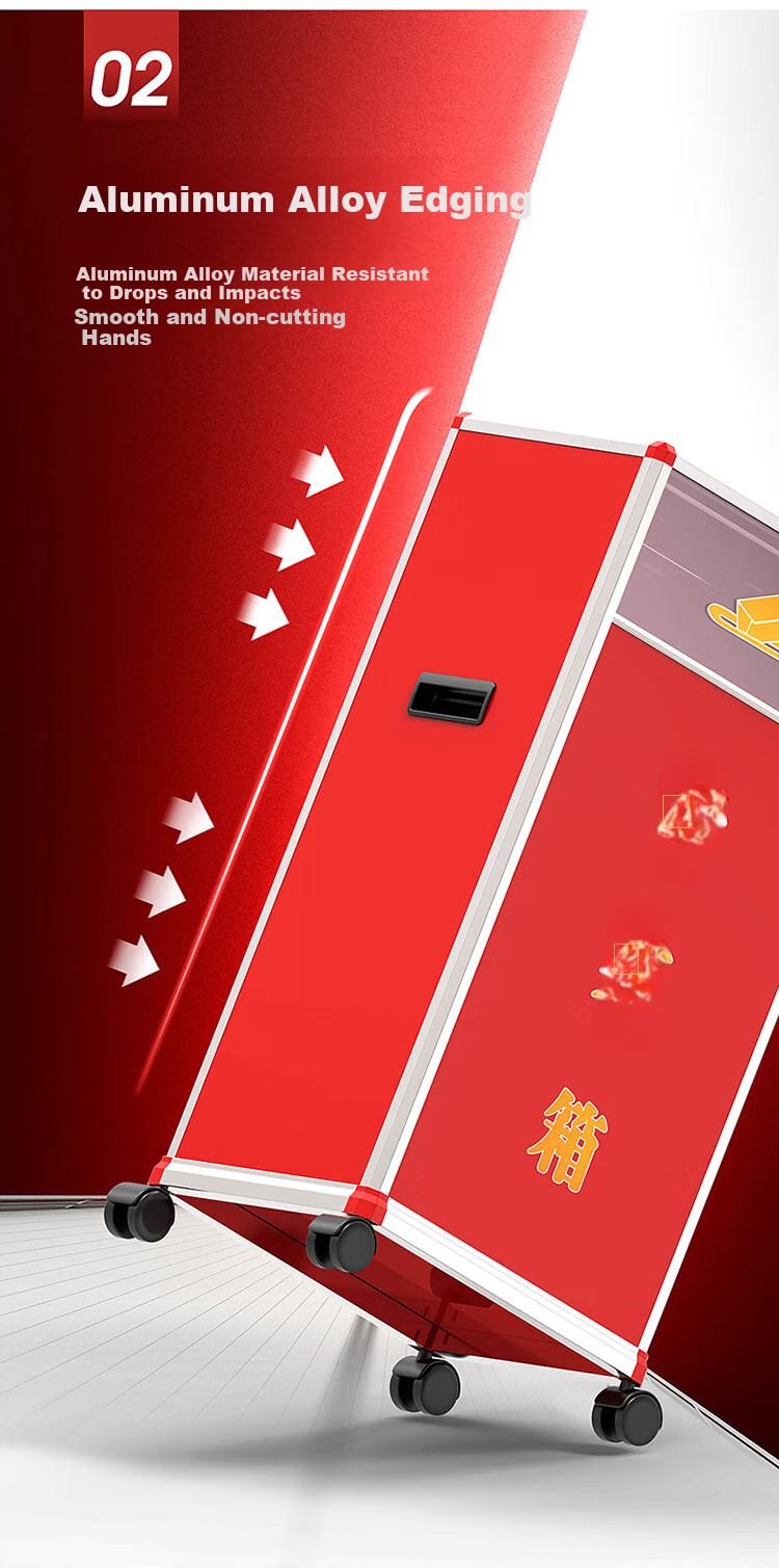 Jinlongxing Party Member Meeting Company KT Election Voting Box, Aluminum Alloy Voting Box, Ballot Box, Voting Box, Ballot Collection Box, Election Box, Large Aluminum Detachable B097, Red 6