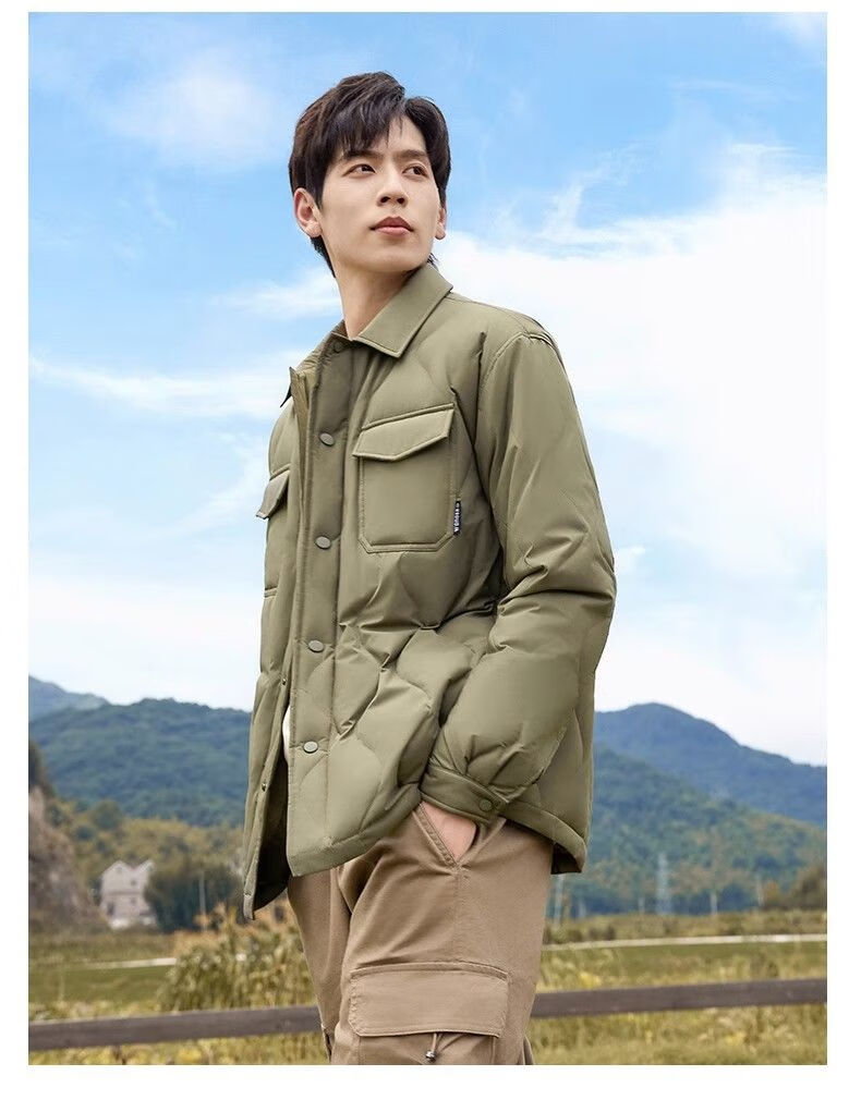 YAYA Men's Shirt Collar Down Jacket Winter 2025 Fashion Warm Lightweight Unisex Outdoor Casual Coat 16